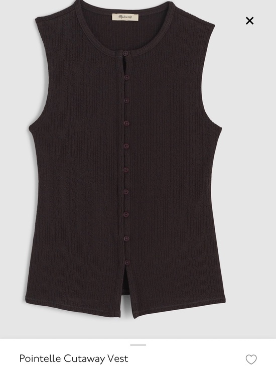 Madewell Tops - Madewell Pointelle Cutaway Vest